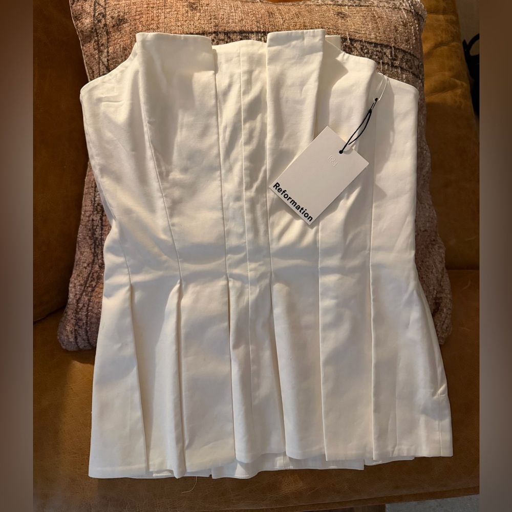 Reformation Ashlyn Strapless top with tags - Picture 4 of 5
